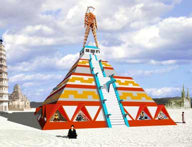 burning man temple view